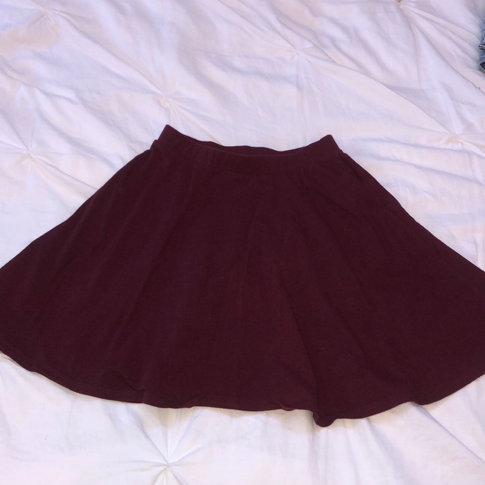 maroon skirt